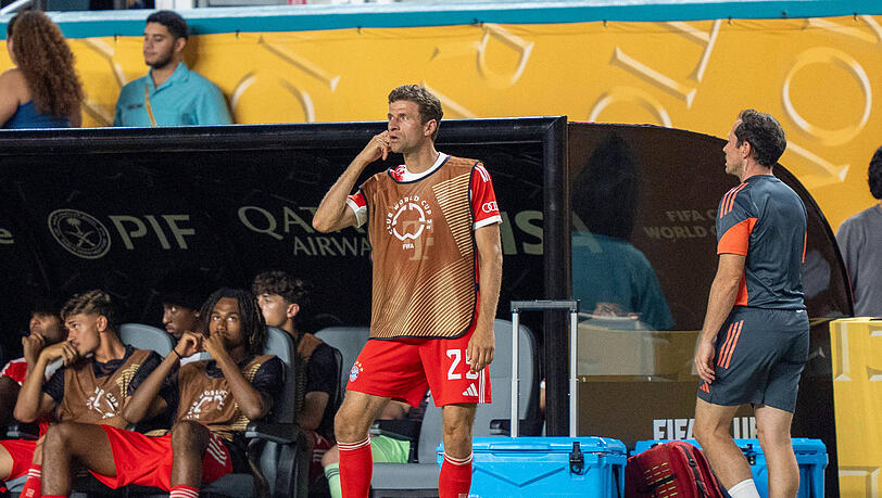 Thomas Müller wurde in der 82. Minute für Jamal Musiala eingewechselt.