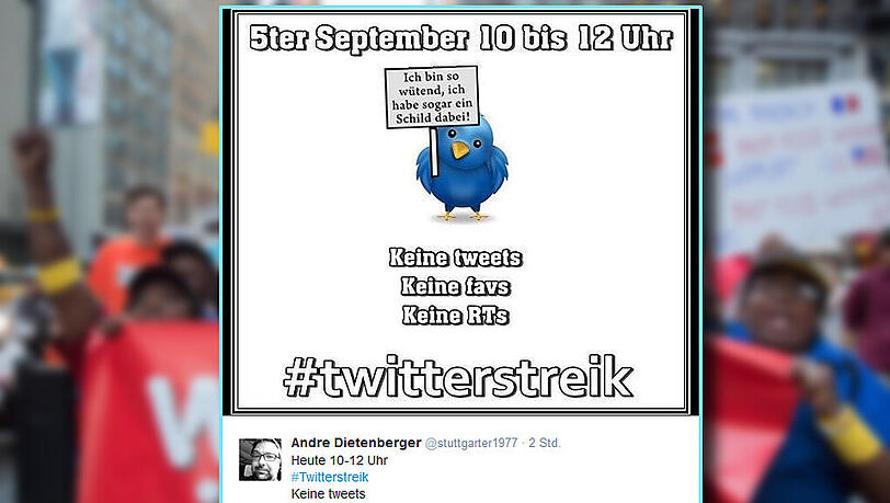 Am Freitag 10-12 Uhr waren die Twitter-User aufgerufen zu streiken - aus Protest gegen die neue Timeline. Am Freitag 10-12 Uhr waren die Twitter-User aufgerufen zu streiken - aus Protest gegen die neue Timeline.