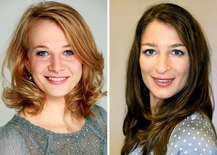 Nela Schmitz(l.)und Maria Fuchs: Beide Darstellerinnen werden demnächst eine Babypause einlegen.