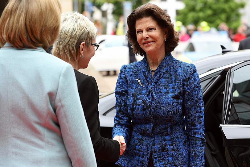 Königin Silvia von Schweden bei ihrem Besuch in Düsseldorf