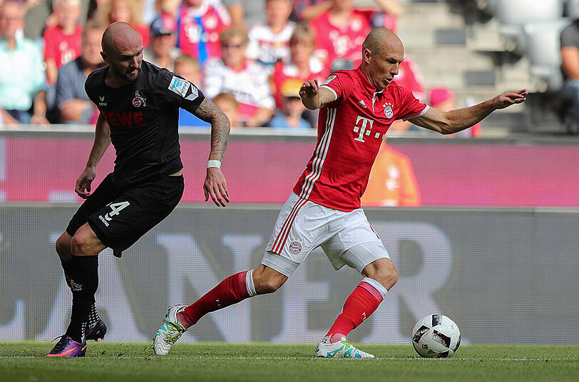 Nach 45 Minuten war Schluss für Arjen Robben im Spiel des FC Bayern gegen den 1. FC Köln.