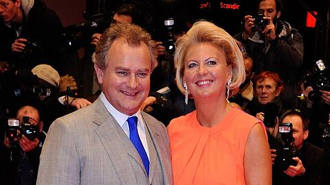 Hugh Bonneville an der Seite von Ehefrau Lulu.