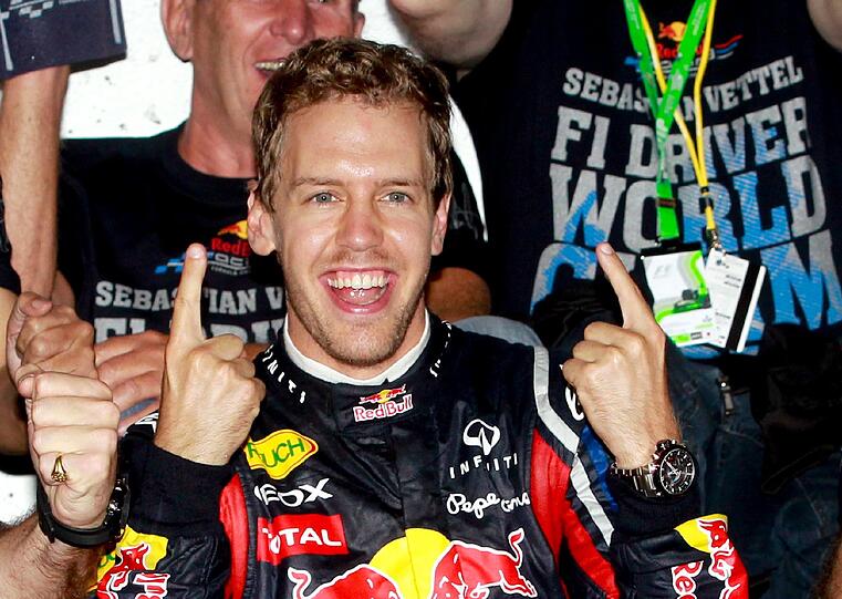 Die ganz große Vettel-Party: So lässt es der alte neue Weltmeister in Suzuka krachen. Die Bilder