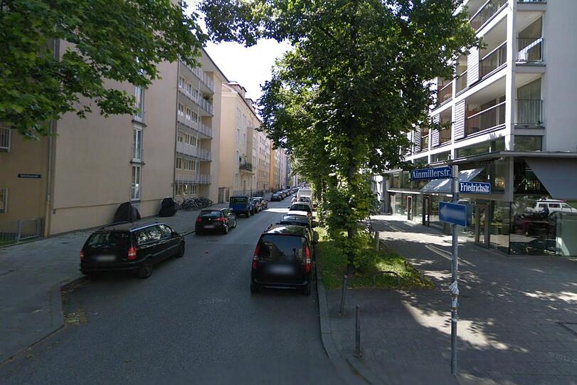 Dieser Teil der Ainmillerstraße ist bisher nur in eine Richtung befahrbar. Radlfahrer dürfen bald in beiden Richtungen verkehren.