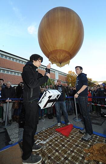 Um 8.07 Uhr ist der Ballon gestartet.
