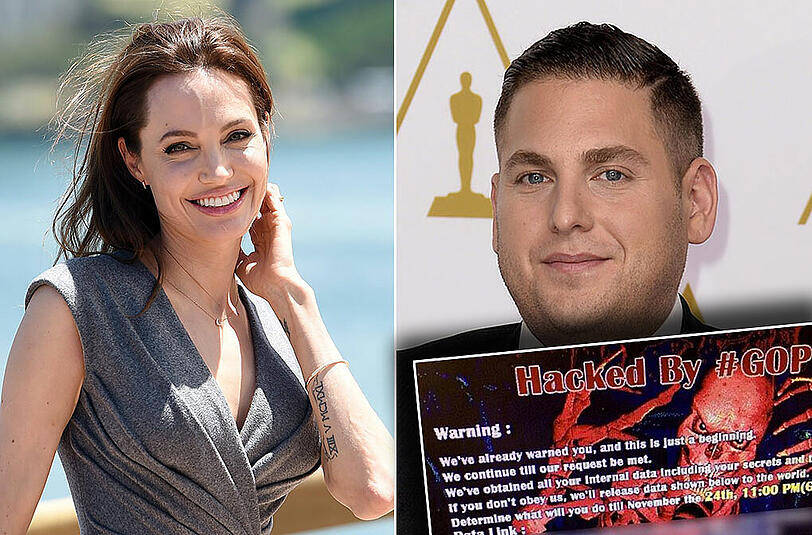 Hacker-Attacke auf Sony: Von Angelina Jolie und Jonah Hill wurden private Daten veröffentlicht.