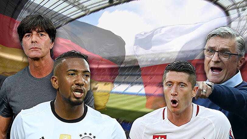In der Partie Deutschland gegen Polen kommt es auch auf die Schlüsselspieler Boateng (l.) und Lewandowski an. In der Partie Deutschland gegen Polen kommt es auch auf die Schlüsselspieler Boateng (l.) und Lewandowski an.