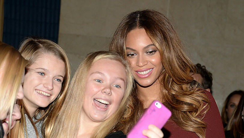 Selfies, wie hier mit Beyoncé, werden auch gerne über Instagram geteilt Selfies, wie hier mit Beyoncé, werden auch gerne über Instagram geteilt