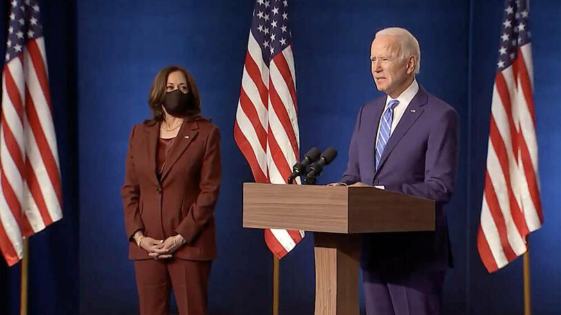 Joe Biden hat zu seinen Anhängern gesprochen.