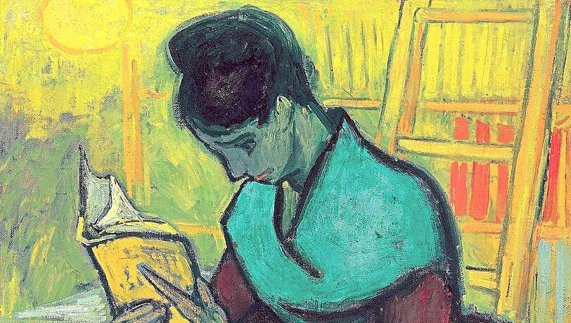 Van Goghs Gemälde "Eine Romanleserin" von 1888 ist auch im Brief an Willemien skizziert. Van Goghs Gemälde "Eine Romanleserin" von 1888 ist auch im Brief an Willemien skizziert.