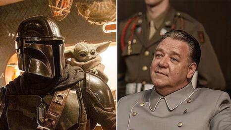 H&ouml;chst unterschiedliche Filmkost: "The Mandalorian and Grogu" startet im Mai ebenso wie "N&uuml;rnberg" mit Russell Crowe als Nazi-Scherge Hermann G&ouml;ring.