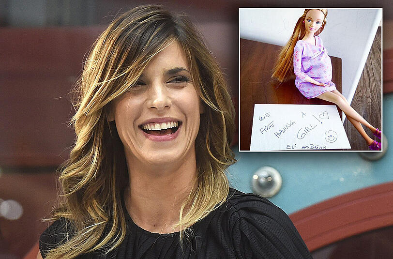 Schwanger wie Barbie: Mit diesem Foto gab Elisabetta Canalis ihre Schwangerschaft bekannt