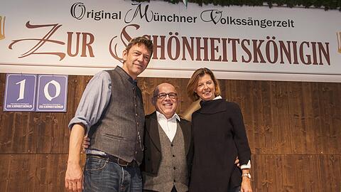 Peter Reichert (l.) mit seiner Noch-Ehefrau Gerdi und Jürgen Kirner.