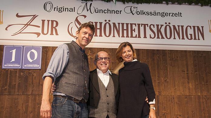 Peter Reichert (l.) mit seiner Noch-Ehefrau Gerdi und Jürgen Kirner.