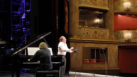 Christian Gerhaher und Gerold Huber beim Montagskonzert im leeren Nationaltheater.