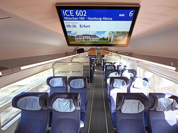 Wegen Coronavirus war der ICE 602 von München nach Hamburg am Montagmorgen praktisch leer.