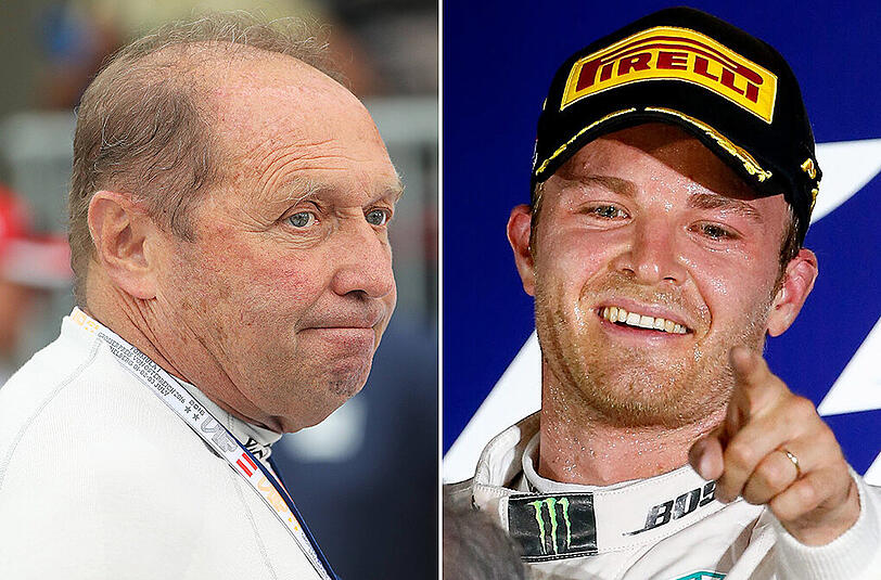 Jochen Mass (links) und Nico Rosberg.