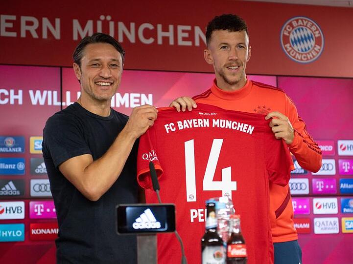 Kroaten unter sich: Bayern-Coach Niko Kovac (l) und Neuzugang Ivan Perisic.
