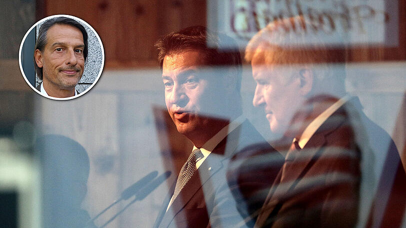 Fröhliche Gesichter sehen anders aus: Ministerpräsident Markus Söder und CSU-Parteichef Horst Seehofer.