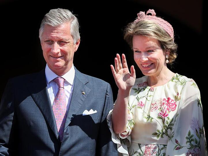 Das belgische Königspaar König Philippe und Königin Mathilde 2019 in Wittenberg.