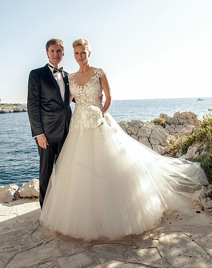 Märchenhochzeit an der Côte d&rsquo;Azur: Veronica Ferres und Unternehmer Carsten Maschmeyer heiraten nach fünf Jahren am 27. September 2014.