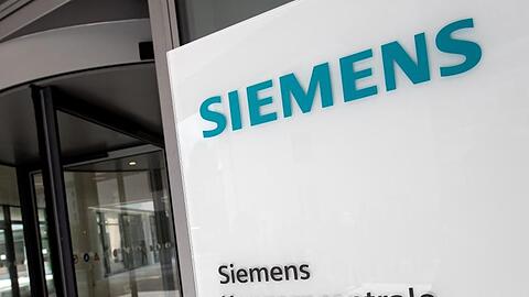 Der Siemens Schriftzug.