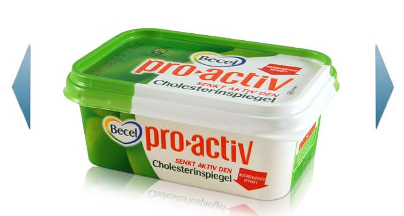 3. Platz: Becel pro activ von Unilever. Die Pharma-Margarine könnte laut Foodwatch sogar dem Herzen schaden statt nutzen. Trotz Cholesterinsenkung.