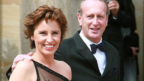 Die damalige CSU-Generalsekretärin Christine Haderthauer und Mann Hubert Haderthauer kommen zur Eröffnung der Bayreuther Festspiele in Bayreuth