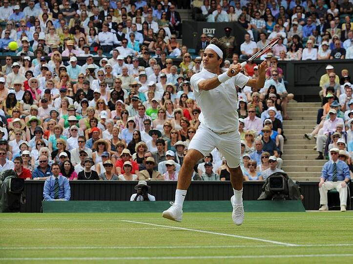 Tennis-Ass Roger Federer in Wimbledon.