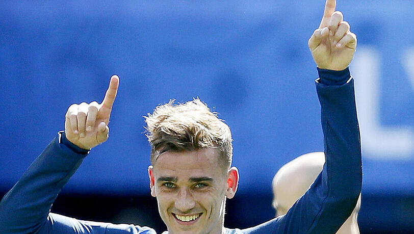 Antoine Griezman: Zweifacher Torschütze für Frankreich im Achtelfinalspiel gegen Irland. Antoine Griezman: Zweifacher Torschütze für Frankreich im Achtelfinalspiel gegen Irland.