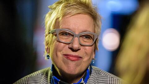 Doris Dörrie bei der Eröffnung des 39. Film Festival Max Ophuels im Cinestar in Saarbrücken. Foto: Oliver Dietze/Archiv
