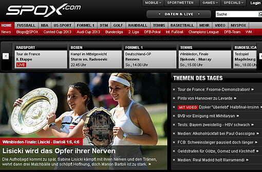spox.de: "Lisicki wird das Opfer ihrer Nerven"Die Pressestimmen zur Finalniederlage von Sabine Lisicki.
