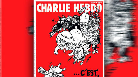 Das Cover des neuen "Charlie Hebdo"-Magazins. Der Terroranschlag auf die Redaktion in Paris liegt jetzt sieben Wochen zurück.