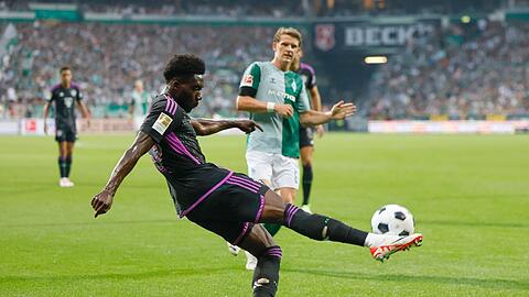 Sorgte mit seinem Antritt für Unruhe in der Werder-Defensive: Bayerns Alphonso Davies.