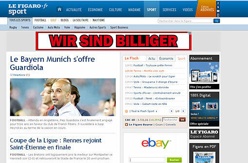 Le Figaro: 'Bayern schnappt sich Guardiola! Er wurde schon in England erwartet, doch dann herrschte allgemeine Überraschung: Pep Guardiola unterschreibt beim Klub von Franck Ribery."