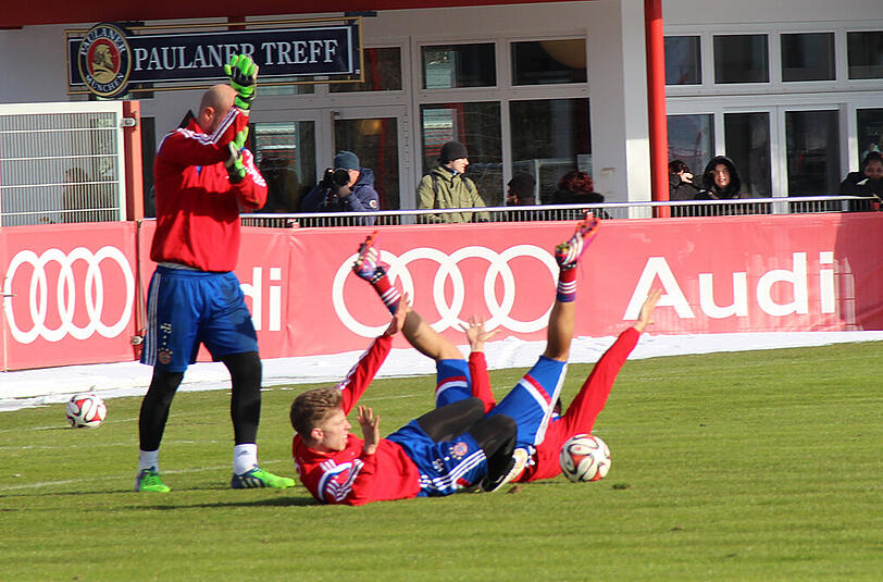 Der FC Bayern beim Samstagstraining nach der 1:4-Klatsche in Wolfsburg.