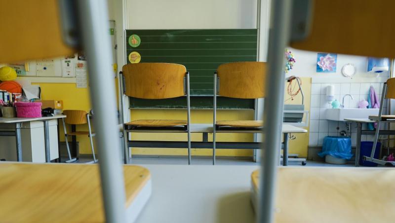 Leerer Klassenraum einer Schule in Baden-Württemberg. Leerer Klassenraum einer Schule in Baden-Württemberg.