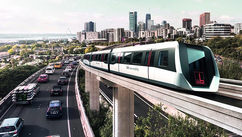 Der Landkreis München gab eine Machbarkeitsstudie für eine Magnetschwebebahn in Auftrag. 14 Trassen untersuchte ein Schweizer Ingenieurbüro daraufhin auf ihren Kosten und Nutzen. (Illustration)