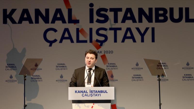 Gürkan Akgün, Chef des Büros für Bau- und Stadtplanung in Istanbul, bei einer Veranstaltung zum Istanbuler Kanalbau. Gürkan Akgün, Chef des Büros für Bau- und Stadtplanung in Istanbul, bei einer Veranstaltung zum Istanbuler Kanalbau.