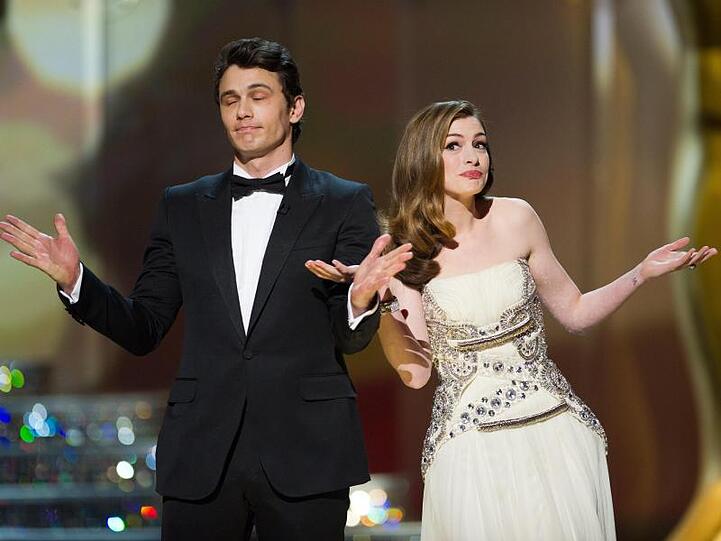 James Franco und Anne Hathaway, die Moderatoren der Oscar-Verleihung 2011.