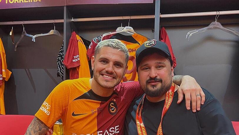 Beim türkischen Rekordmeister Galatasaray Istanbul gilt der Münchner Fatih Demireli als Spielerflüsterer für Stars wie Mauro Icardi (li.).