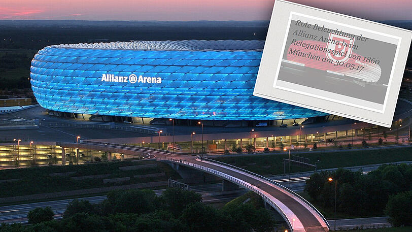 Die Petition fordert, die Arena in rot erstrahlen zu lassen.