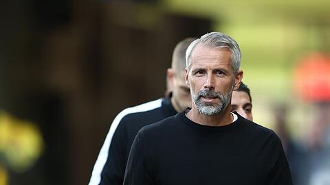 Leipzigs Trainer Marco Rose im Stadion.