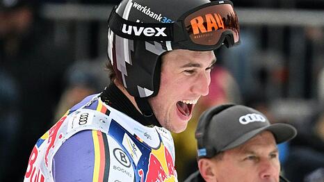 Jubel der Freude und Erleichterung: Luis Vogt nach Platz acht in Kitzb&uuml;hel.