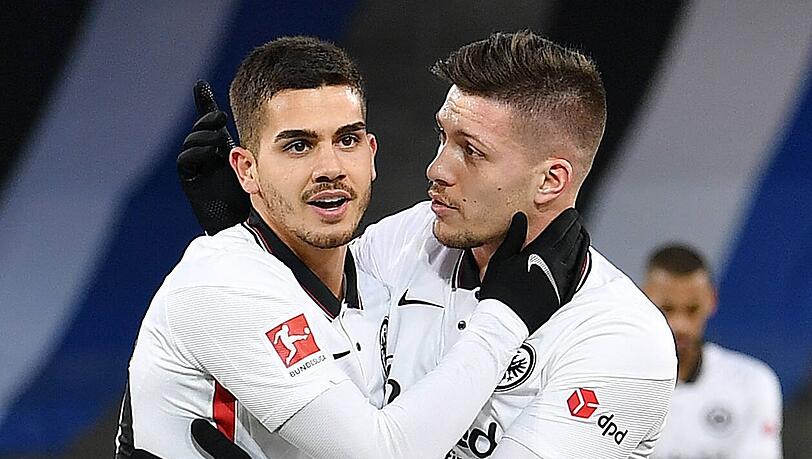 Mit 43 Toren die zweitbeste Offensive der Liga - hinter dem FC Bayern: Die Eintracht um André Silva (l.) und Luka Jovic