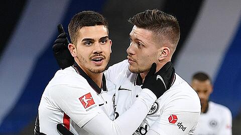 Mit 43 Toren die zweitbeste Offensive der Liga - hinter dem FC Bayern: Die Eintracht um André Silva (l.) und Luka Jovic