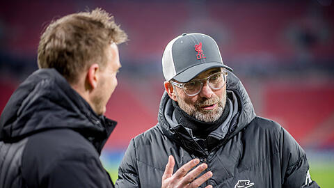 J&uuml;rgen Klopp und Trainer Julian Nagelsmann.