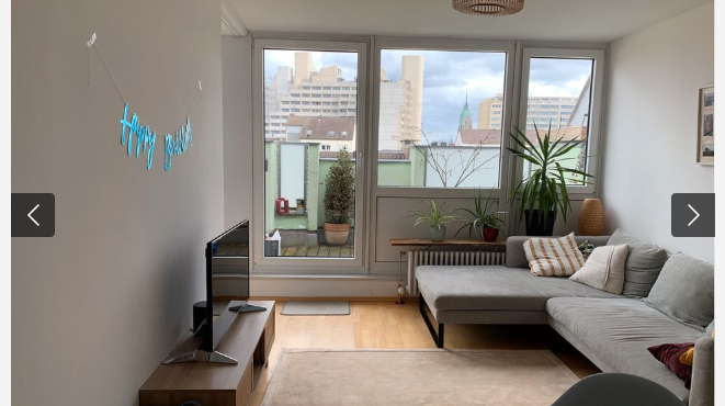 Eine 2-Zimmer-Wohnung für 2.000-2.300 Euro im Monat zur Zwischenmiete.