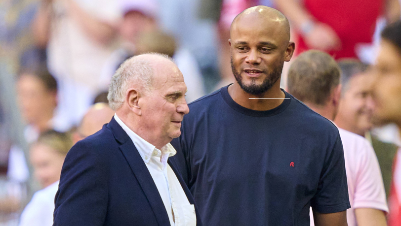 Begegneten sich bereits 2001: Uli Hoeneß (li.) und Vincent Kompany. Begegneten sich bereits 2001: Uli Hoeneß (li.) und Vincent Kompany.