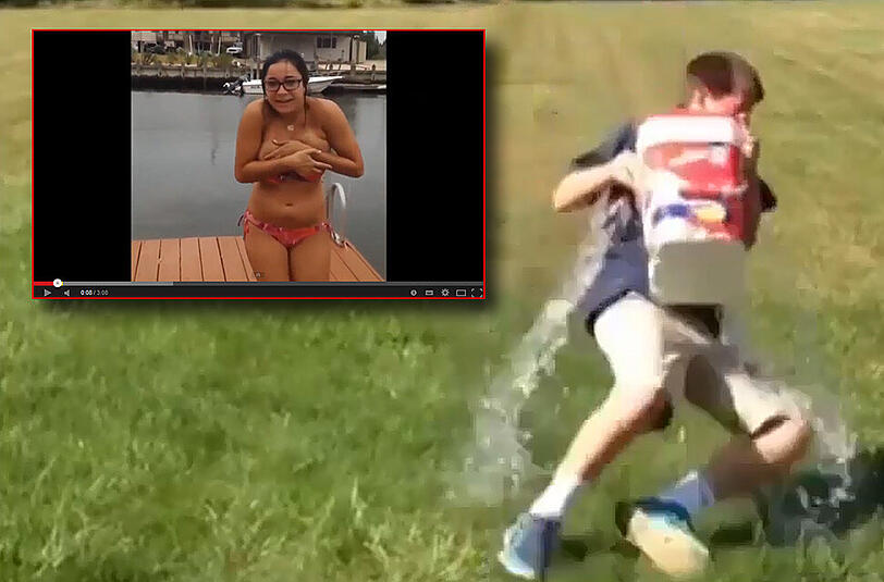 Wenn bei der Eiswasserdusche eine Panne passiert, läuft automatisch die Kamera. Witzige Videos sind vorprogrammiert.